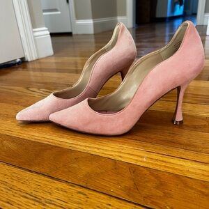 Elegant Pink Suede Heels